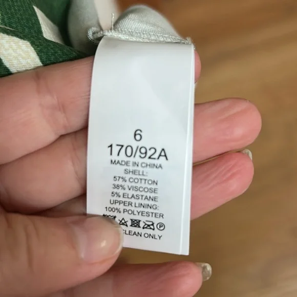 Kate Spade sundress green leaf print size 6 - Picture 6 of 6